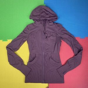 Lululemon Women’s Size 4 Dance Studio Jacket III Purple Fog Hoodie Full Zip